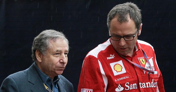 Jean Todt, FIA igazgató és Stefano Domenicali féloldalról