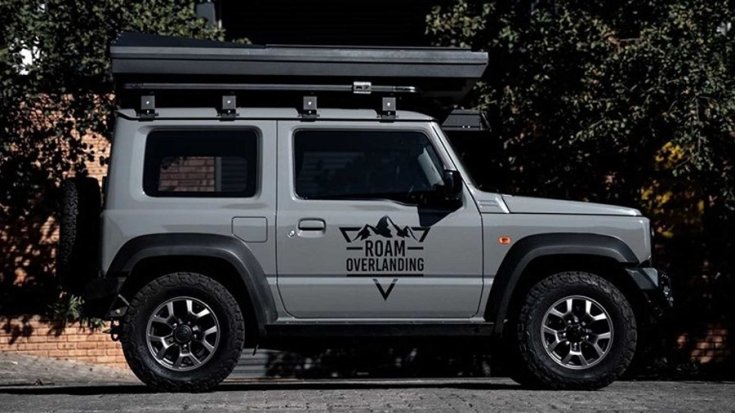 Suzuki Jimny tetősátorral oldalról