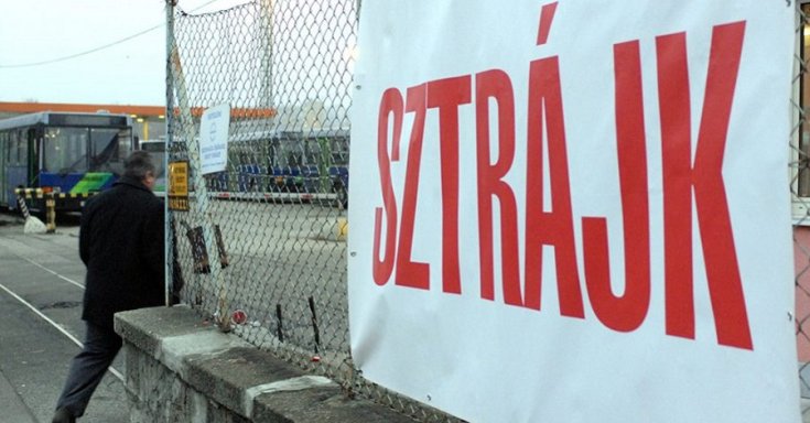 Sztrájk felirat