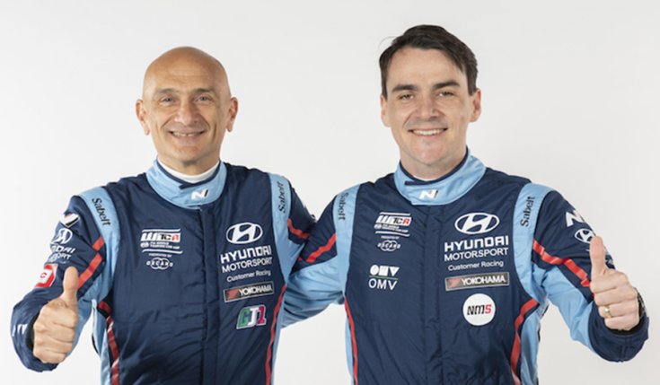 Gabriele Tarquini és Michelisz Norbert portréja