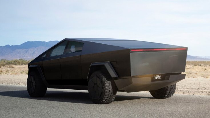 Tesla Cybertruck hátulról