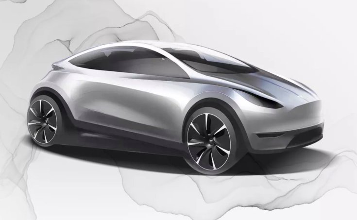 Tesla hatchback szemből – látványterv