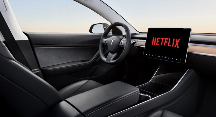 Tesla infotainment rendszer Netflix