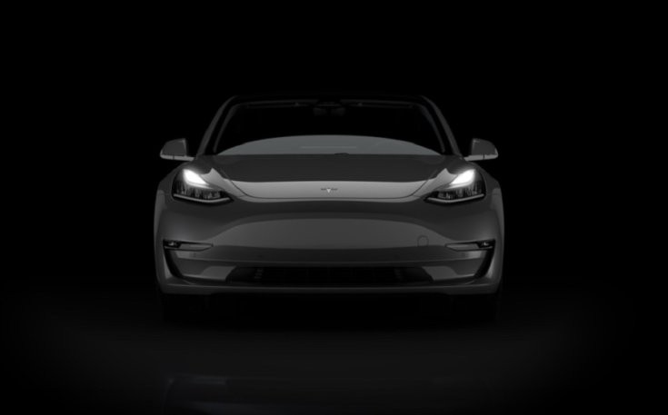 Tesla Model 3 elölnézetből