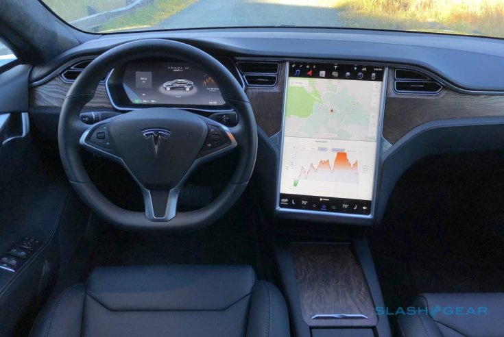 elektromos Tesla Model S beltér
