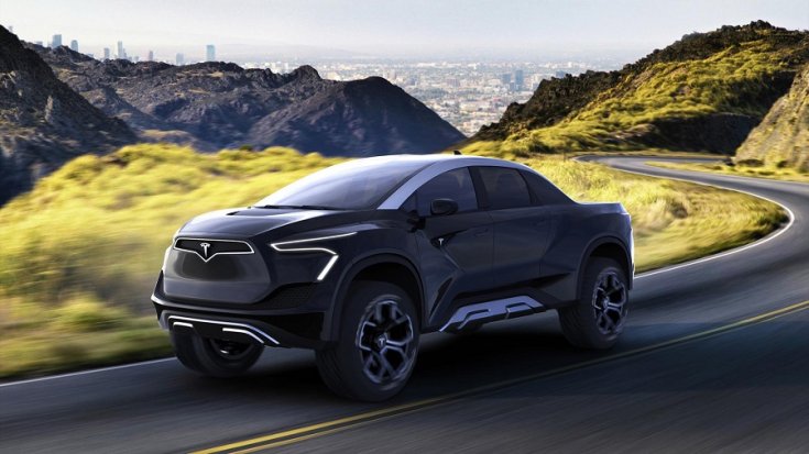 Tesla pickup eleje