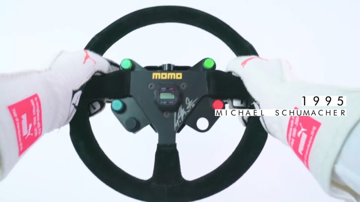 Michael Schumacher Benettonos kormánya 1995-ből