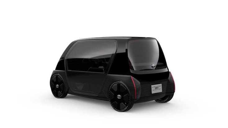 A Toyota Ultra-Kompakt BEV business hátulról fotózva