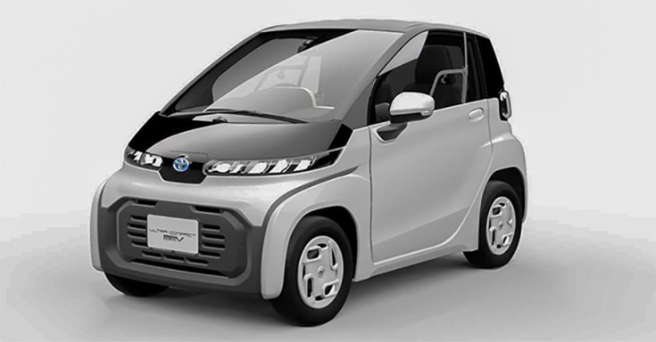 A Toyota Ultra-Compact BEV elölről negyvenöt fokban fotózva