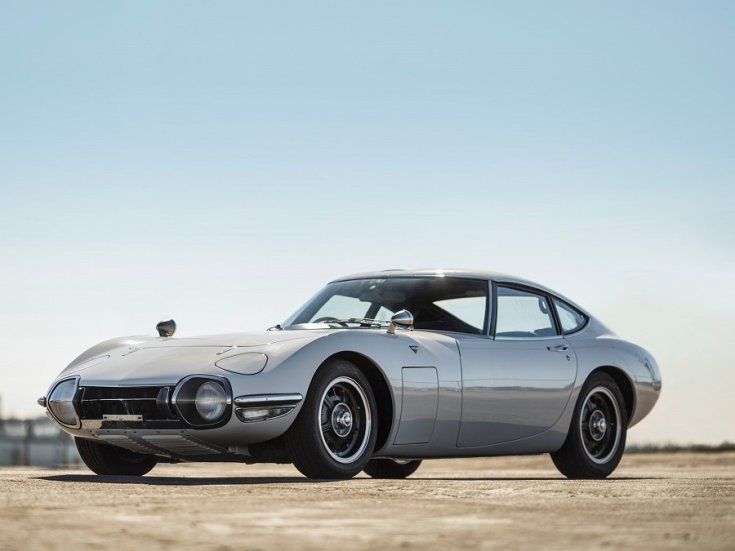 1967 Toyota 2000 GT, ezüst, elölnézet, oldalnézet, jobbról