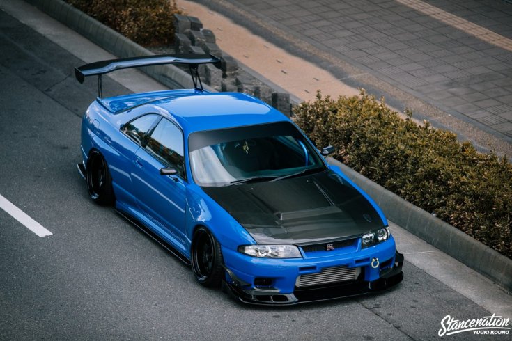 Shinichiro Shirasaka Nissan Skyline R33 GTR-je fentről
