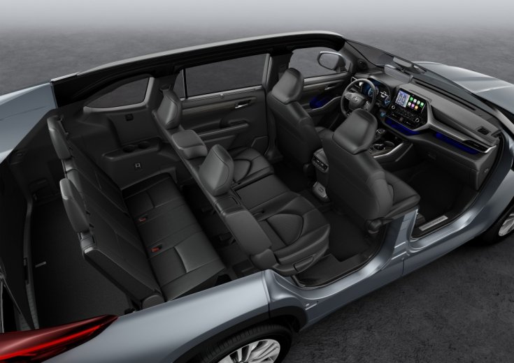 Toyota Highlander Hybrid utastere – metszet