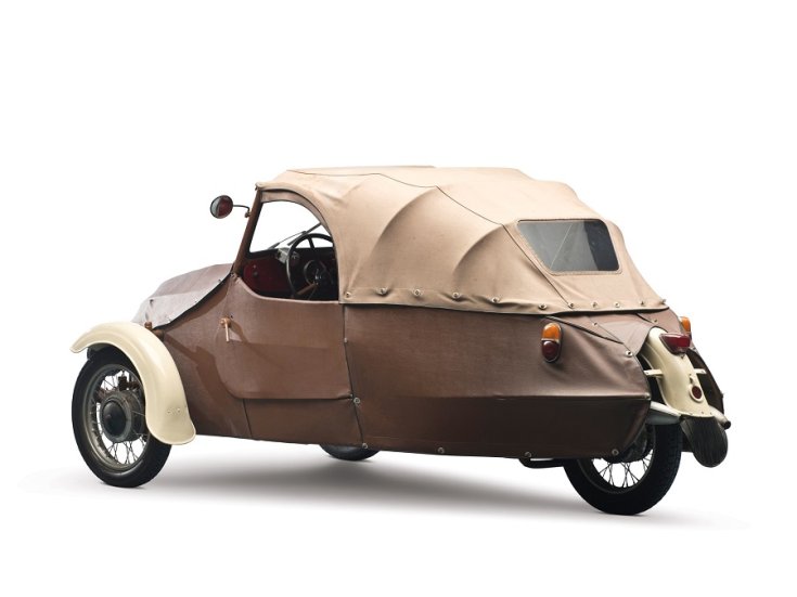 1945 Velorex Oskar, Bőregér, Rm Sotheby’s, barna, hátulnézet, balról
