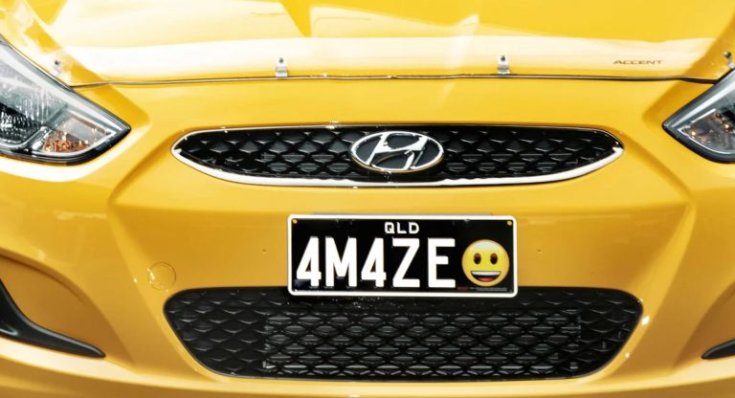Emojis rendszámtábla az ausztráliai Queenslandben