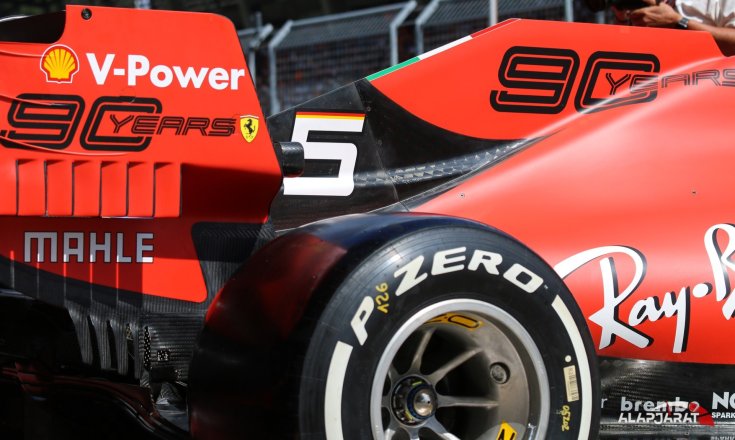Vettel autójának hátulja