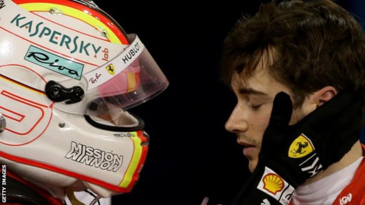 Vettel simogatja Leclerc arcát