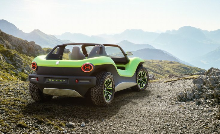 az új EV Buggy elektromos autó prototípus hátulról
