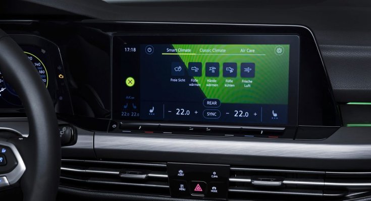 Volkswagen Golf mk8 2020 klímapanel