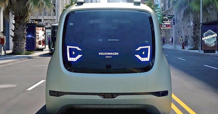 Volkswagen SEDRIC OLED HD kijelző, elölnézet, animált kép