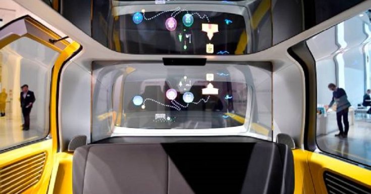 Volkswagen SEDRIC OLED HD kijelző, elölnézet, animált kép