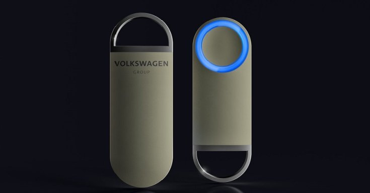 Volkswagen SEDRIC távirányító, fekete, felül- és oldalnézet