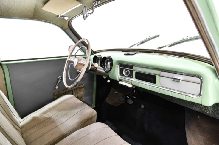 1956 Wartburg 311, almazöld, műszerfal, oldalnézet, jobbról