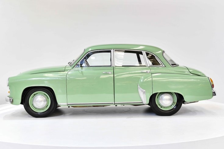 1956 Wartburg 311, Púpos Wartburg, almazöld, oldalnézet, balról