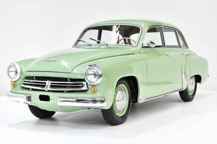 Gosford Classic Cars, Wartburg 311, almazöld, elölnézet, oldalról, balról
