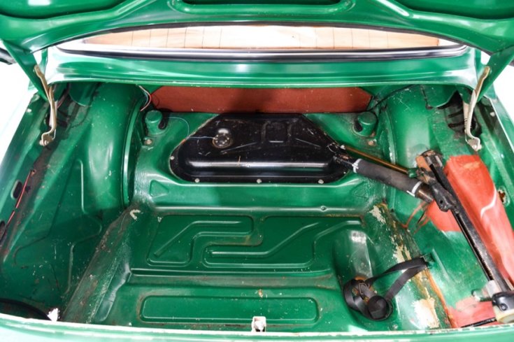 1980 Wartburg 353, zöld, csomagtér, felülnézet