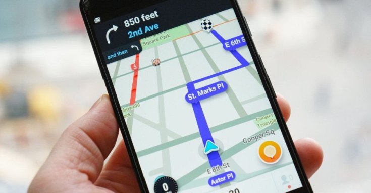 A Waze navigációs alkalmazás angol nyelvű változata