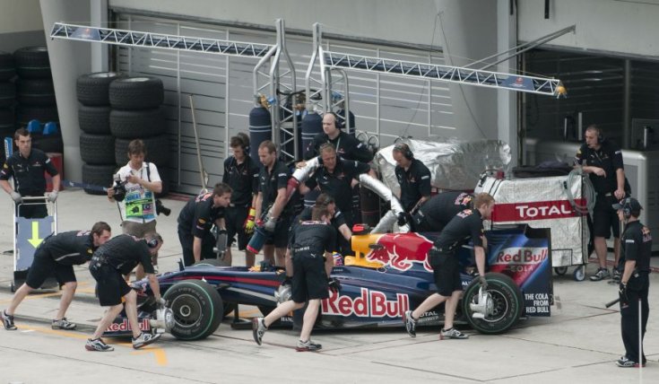 Webber a boxban a 2009-es Maláj Nagydíjon