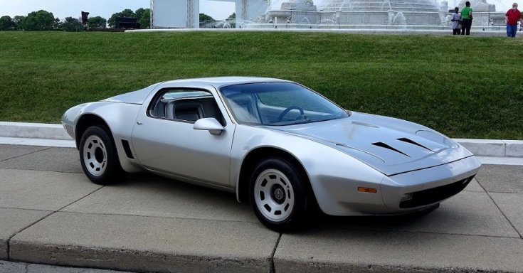 1972 XP-895, Chevrolet Corvette tanulmányautó, ezüst, oldalnézet, balról