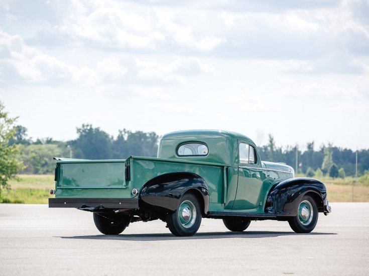 1946 Hudson Series 58 pickup, zöld, hátulnézet, oldalnézet, jobbról