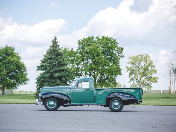 1946 Hudson Series 58 C-28, zöld, fekete sárhányók, oldalnézet, balról